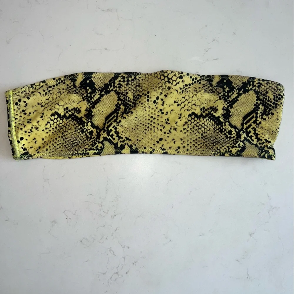 Triangl Swimwear strapless Snake Bikini top